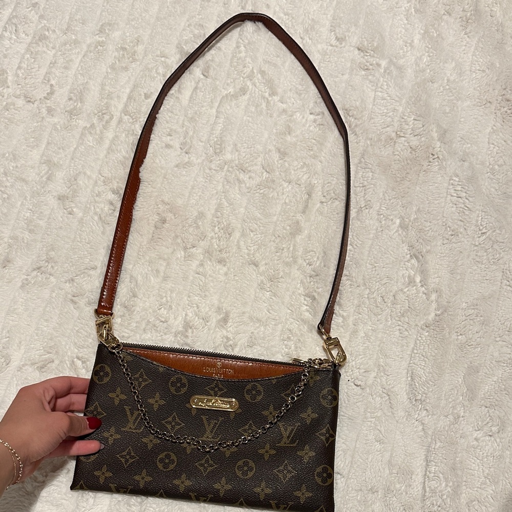 Louis Vuitton Dark Brown Monogram Chain Shoulder Bag
